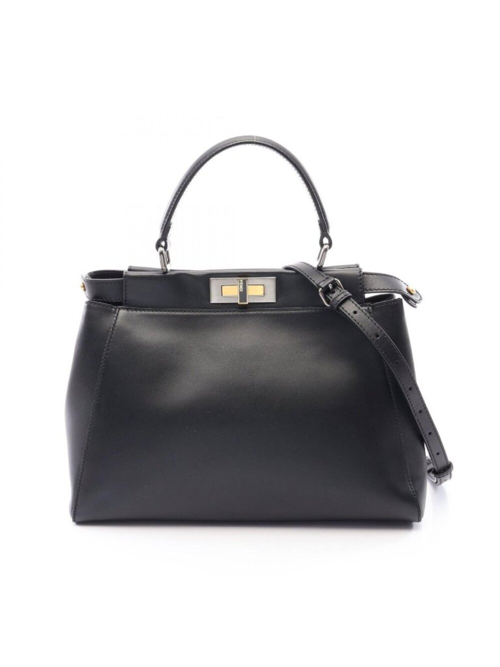 Fendi Handbag Peekaboo Regular Black Leather